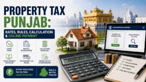 Property tax in Punjab showing rates, calculation and online payment