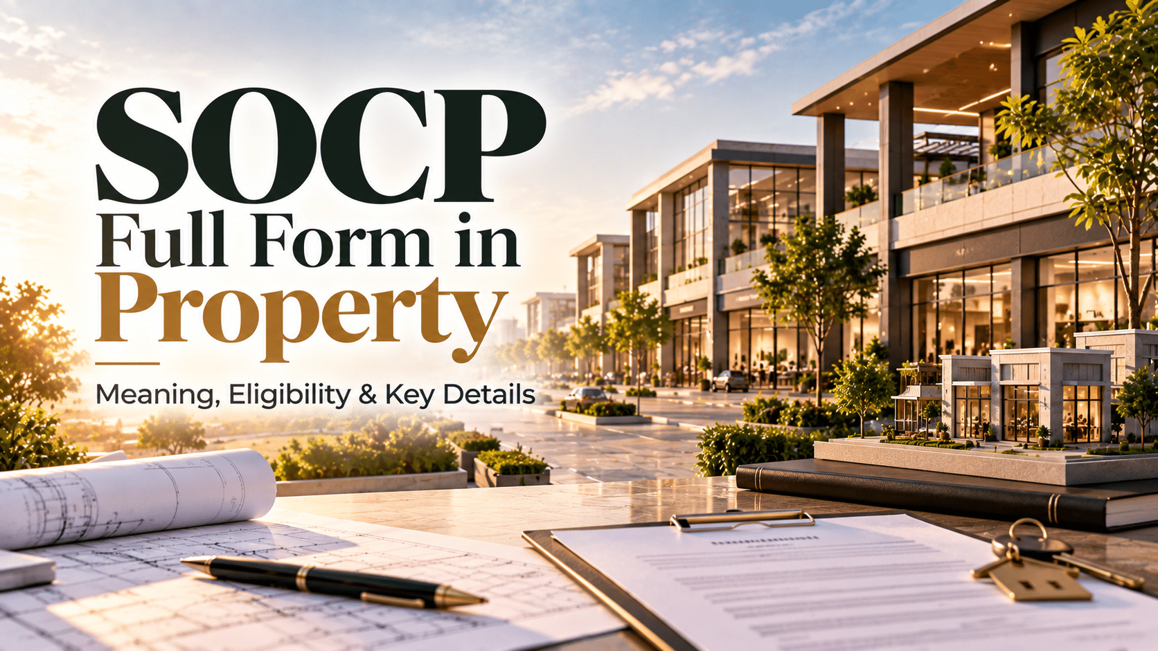 SOCP full form in property showing self occupied commercial property and property loan