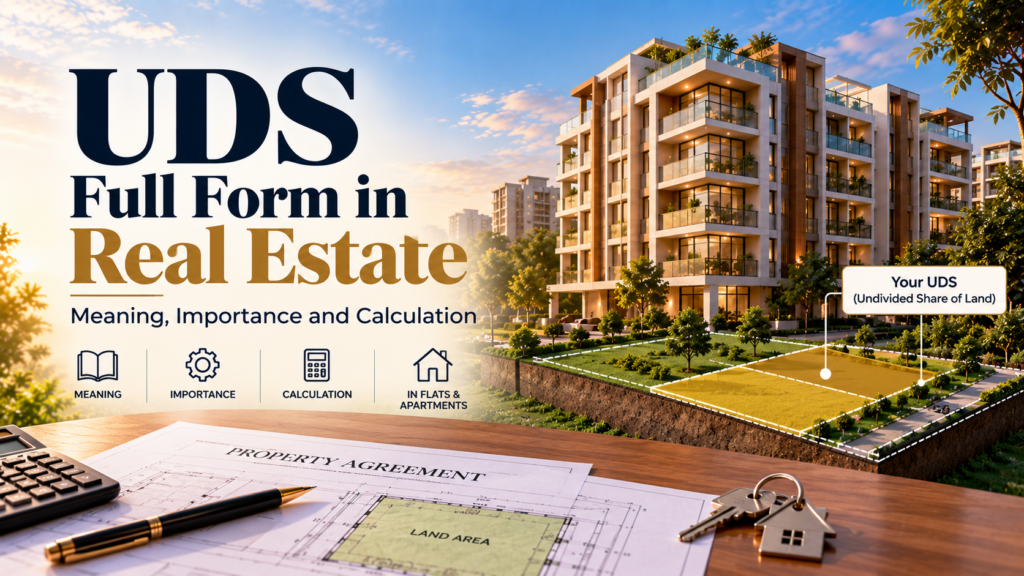 UDS full form in real estate showing undivided share of land in an apartment